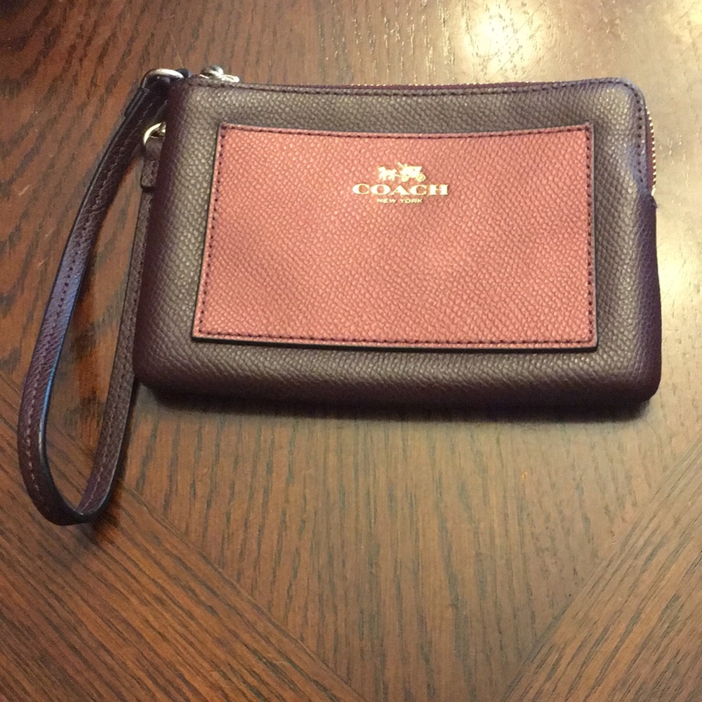 Brown Coach Wristlet